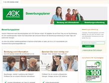 Tablet Screenshot of aok-bewerbungsplaner.net